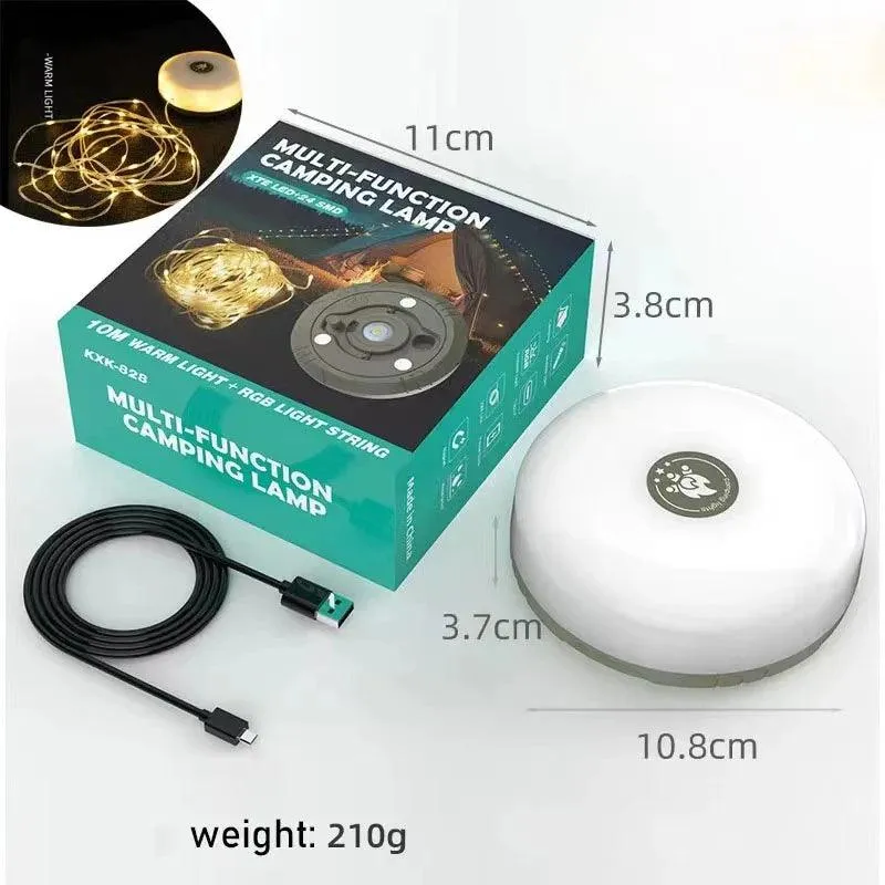 🌟 LED Camping Lamp Strip | 10M Waterproof Recyclable Light Belt | Outdoor Garden Decoration for Tent & Room
