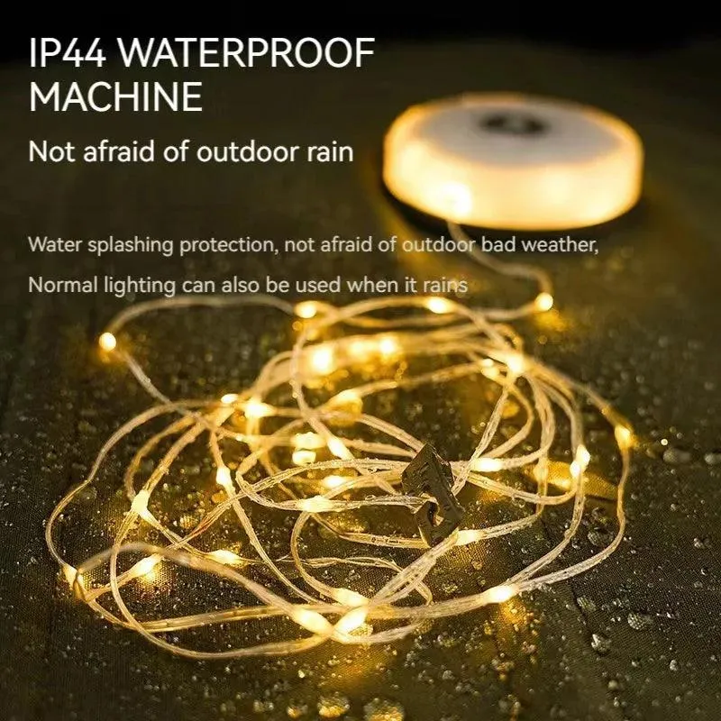 🌟 LED Camping Lamp Strip | 10M Waterproof Recyclable Light Belt | Outdoor Garden Decoration for Tent & Room