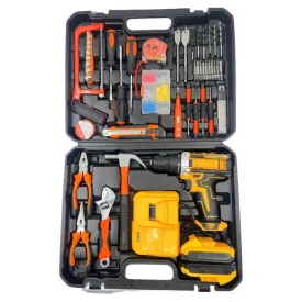 110pcs Cordless Screwdriver & Power Tool Set with Storage Case