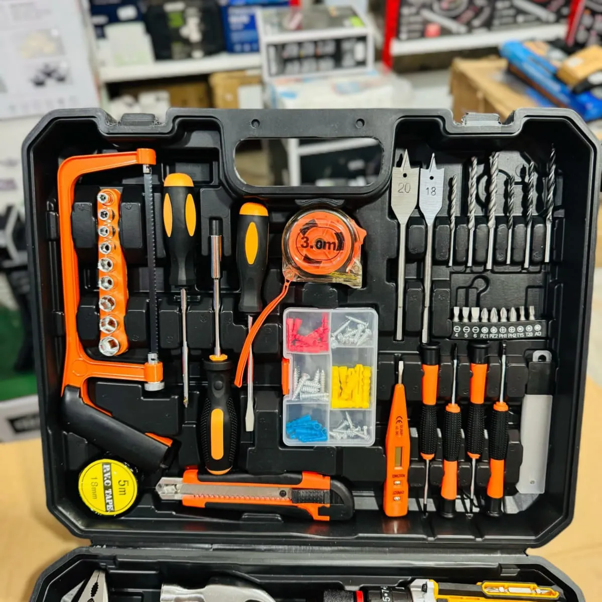 110pcs Cordless Screwdriver & Power Tool Set with Storage Case