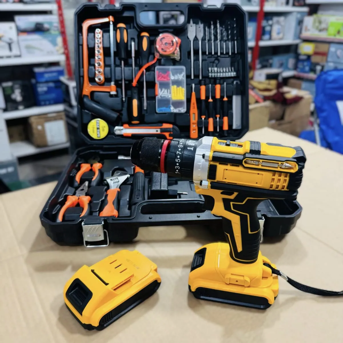 110pcs Cordless Screwdriver & Power Tool Set with Storage Case