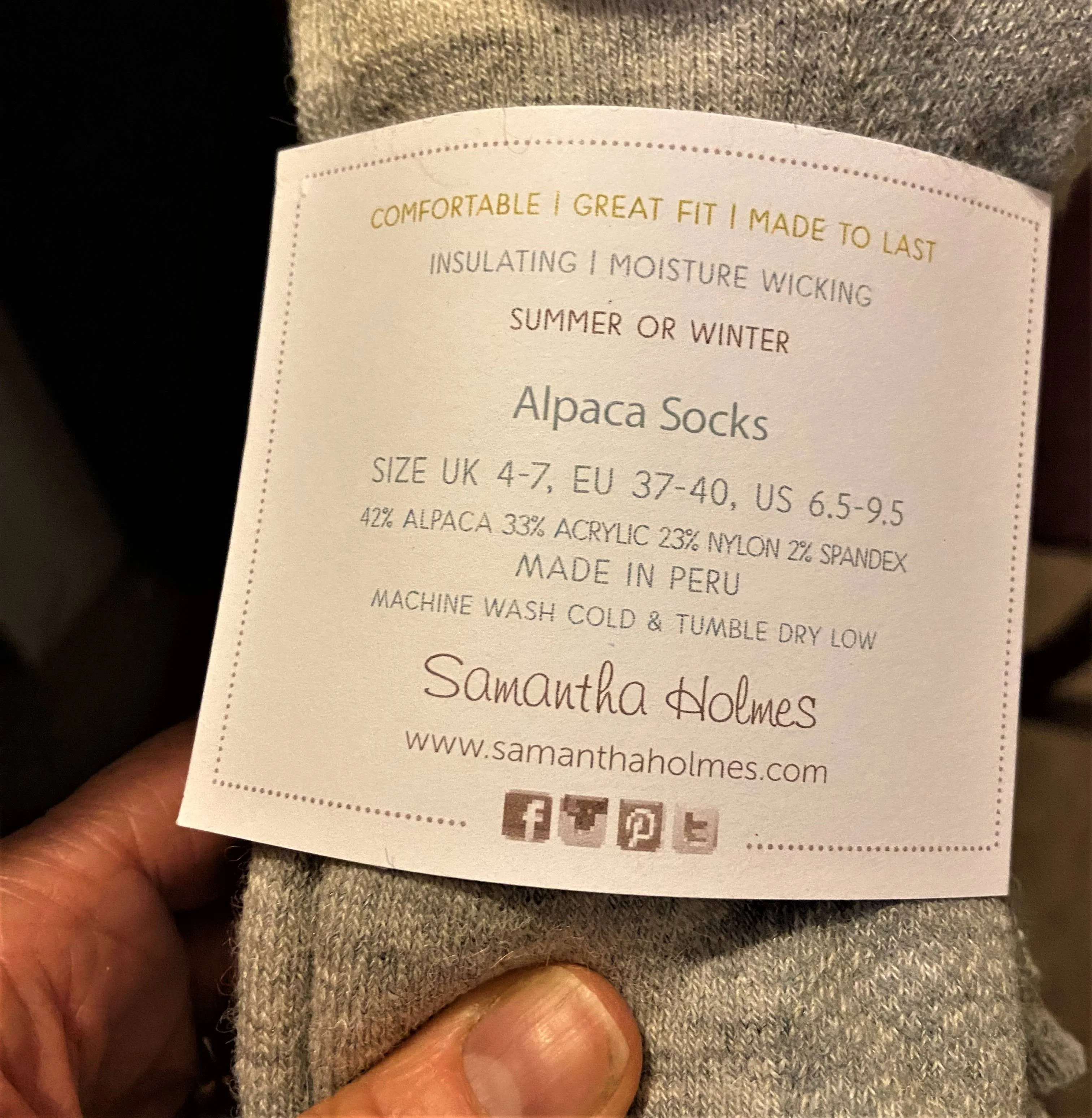 Alpaca Running Socks