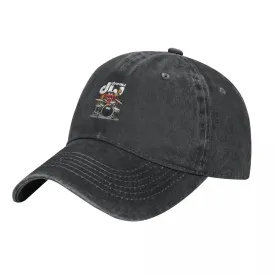 Animal Drummer DW Drums Black Cowboy Hat – Unisex Vintage Denim Sports Baseball Cap for Men & Women, Adjustable Sun Protection