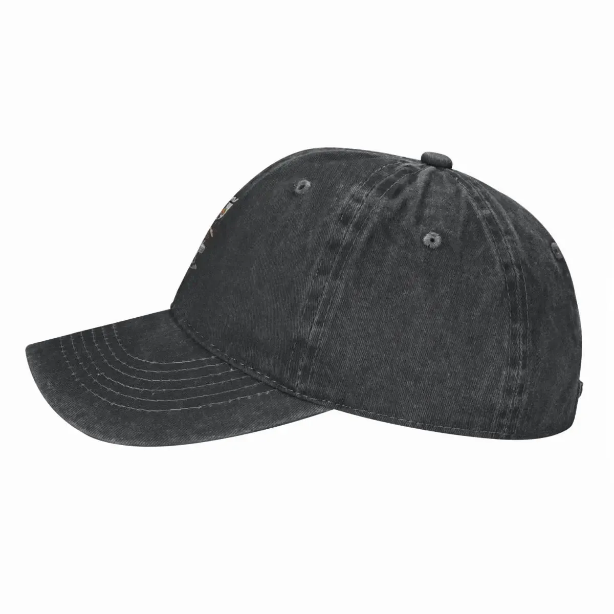 Animal Drummer DW Drums Black Cowboy Hat – Unisex Vintage Denim Sports Baseball Cap for Men & Women, Adjustable Sun Protection