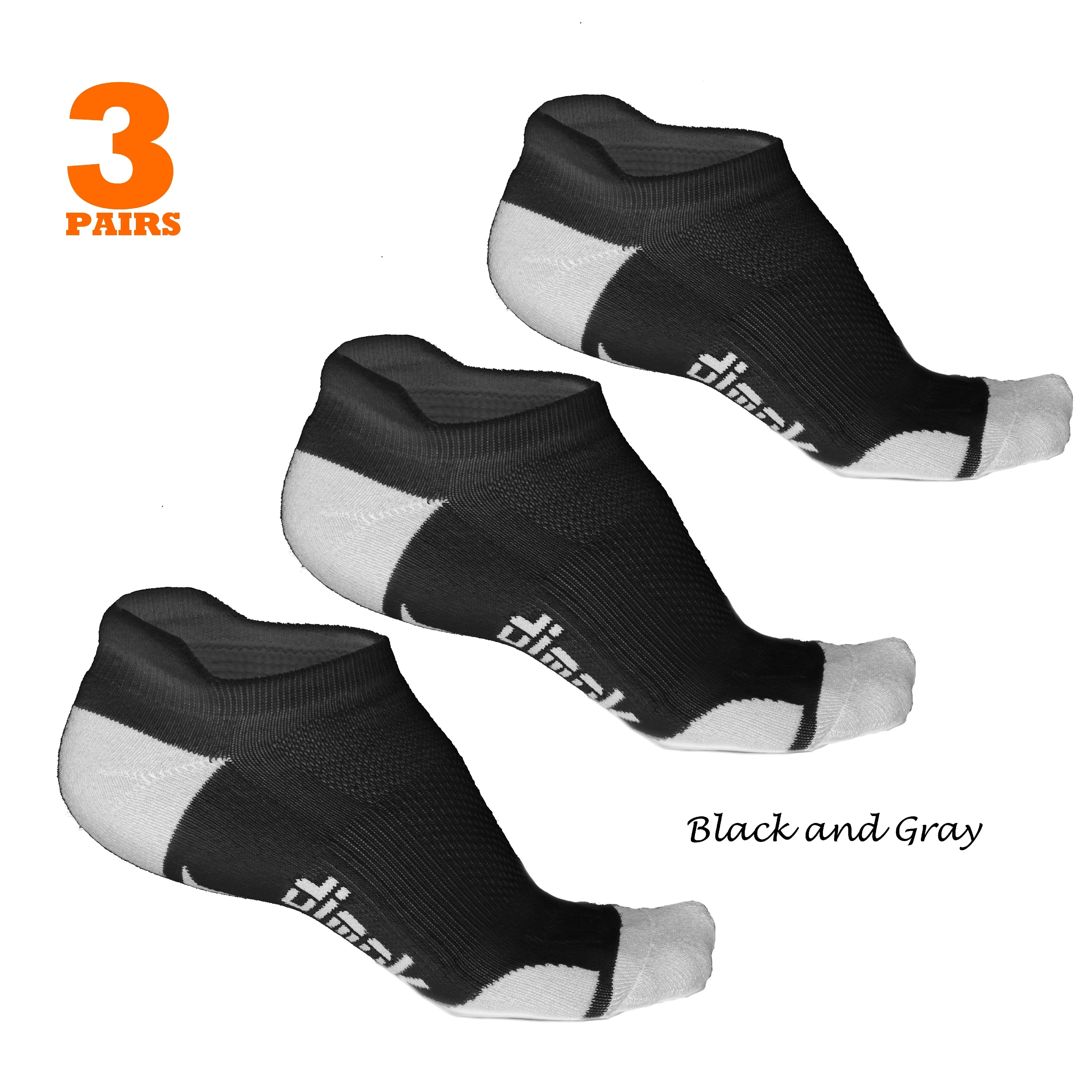Athletic Running Socks - No Show Blister Resistant Sport Socks for Men and Women - 3 Pairs