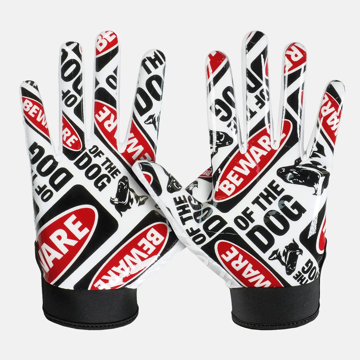 Beware of the Dog Sticky Football Receiver Gloves