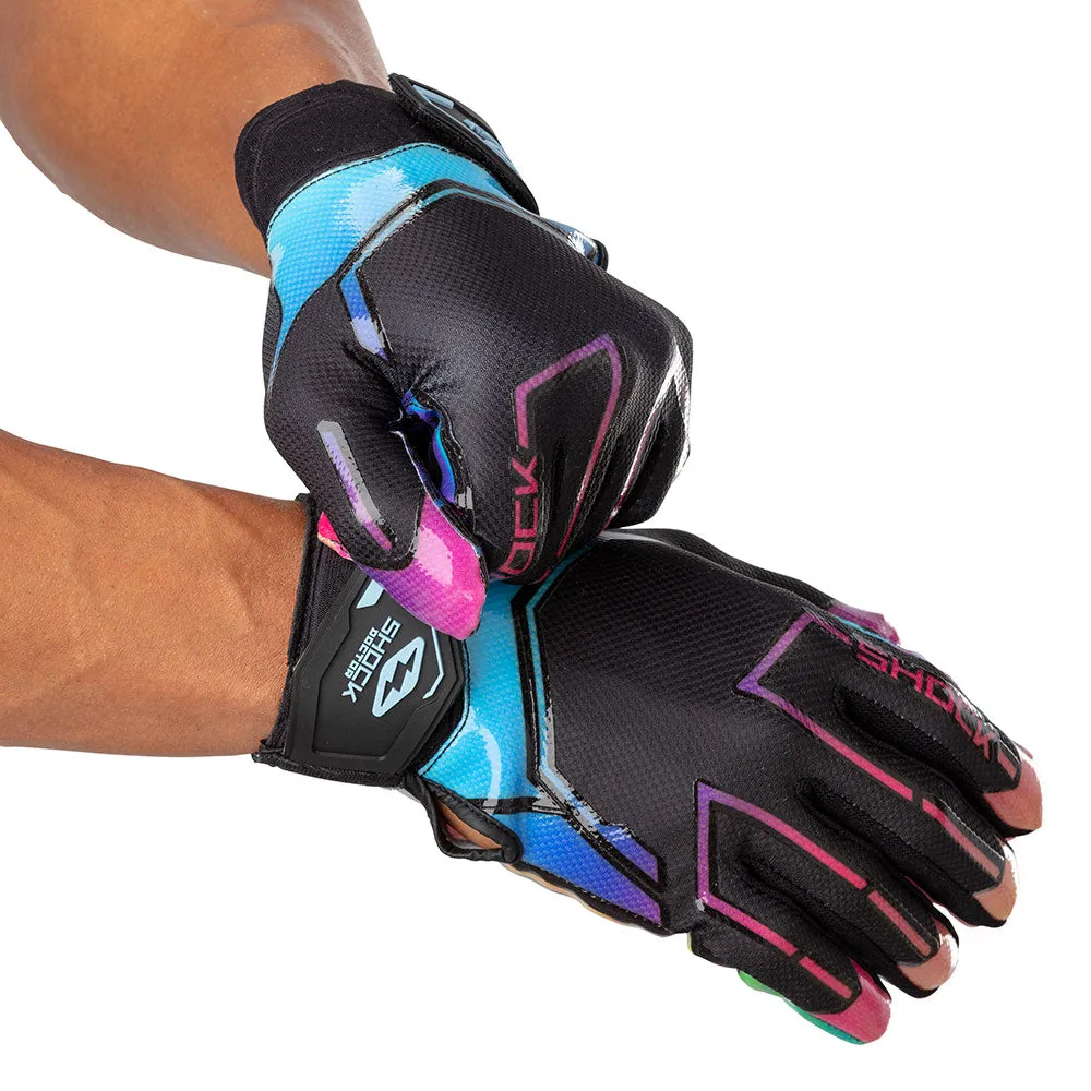 Black Tie Dye Drip Showtime Receiver Gloves