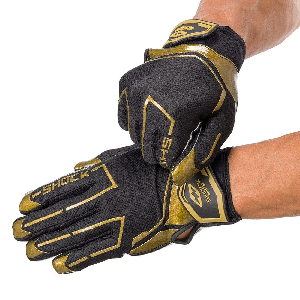 Black/Gold Chain Showtime Receiver Gloves