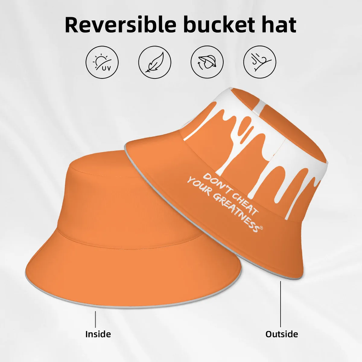DCYG 24 DRIP White & Orange Bucket Hat