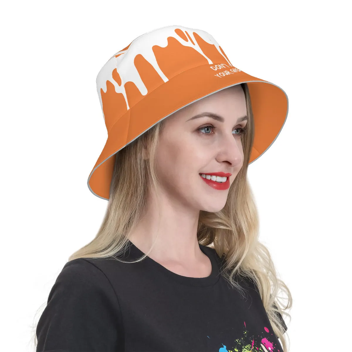 DCYG 24 DRIP White & Orange Bucket Hat