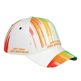 DCYG Drip Orange,Yellow,Green ,Purple & White Curved Brim Baseball Cap (AOP)
