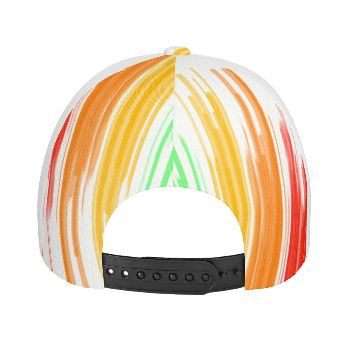 DCYG Drip Orange,Yellow,Green ,Purple & White Curved Brim Baseball Cap (AOP)