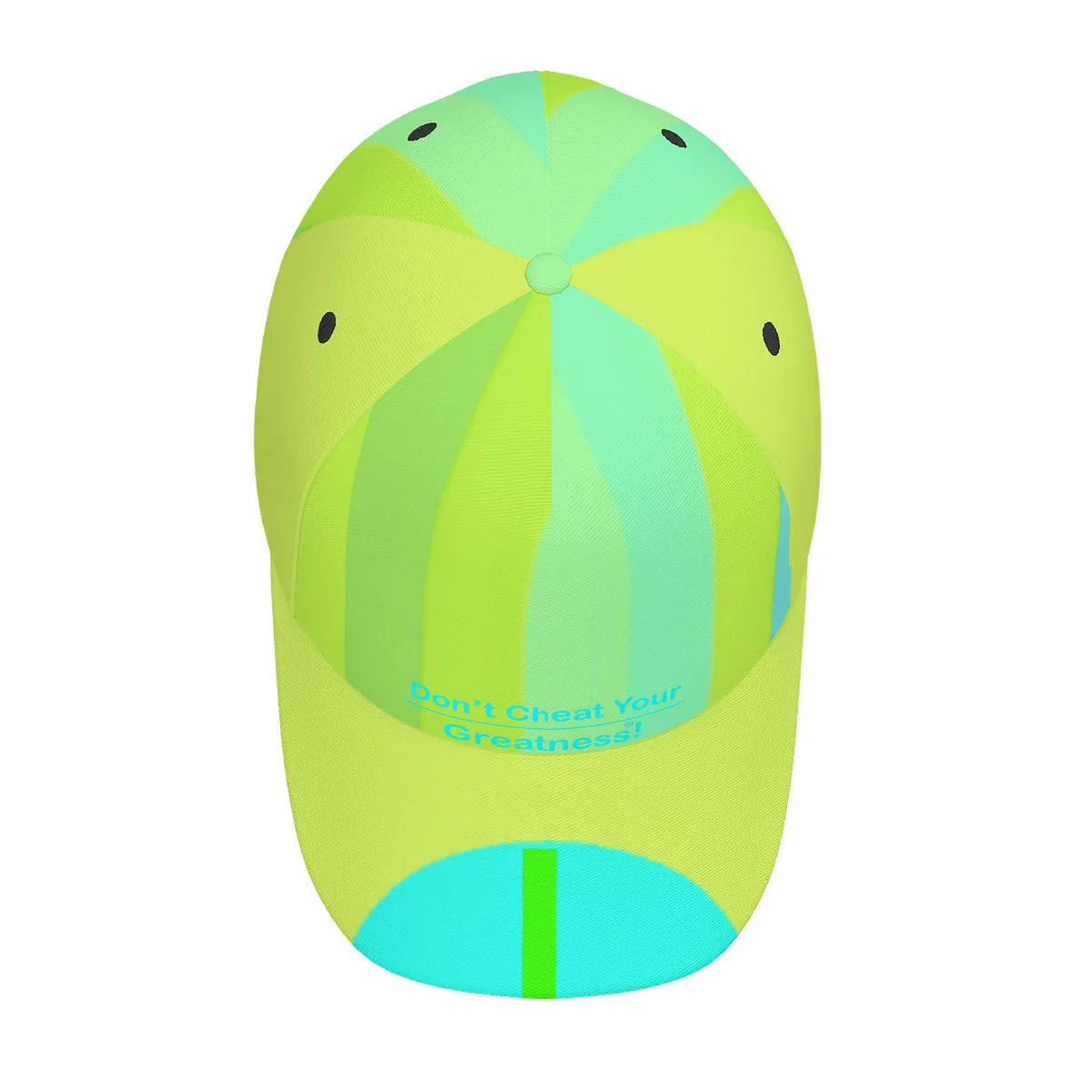 DCYG Lime, Blue & Light Green S24 Curved Brim Baseball Cap (AOP)