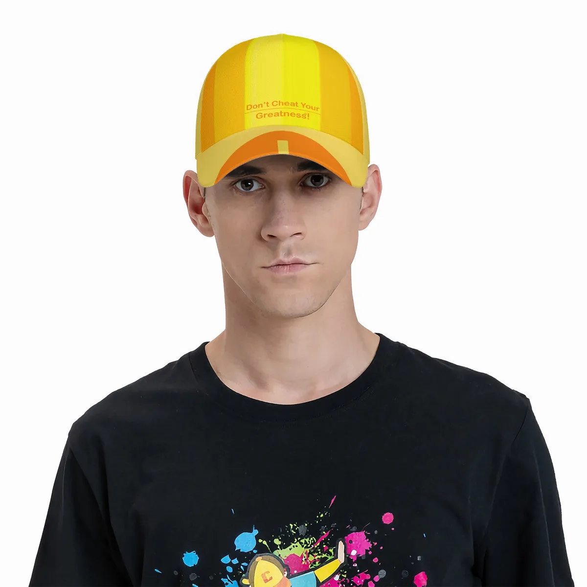 DCYG Orange & Yellow S24 Curved Brim Baseball Cap (AOP)