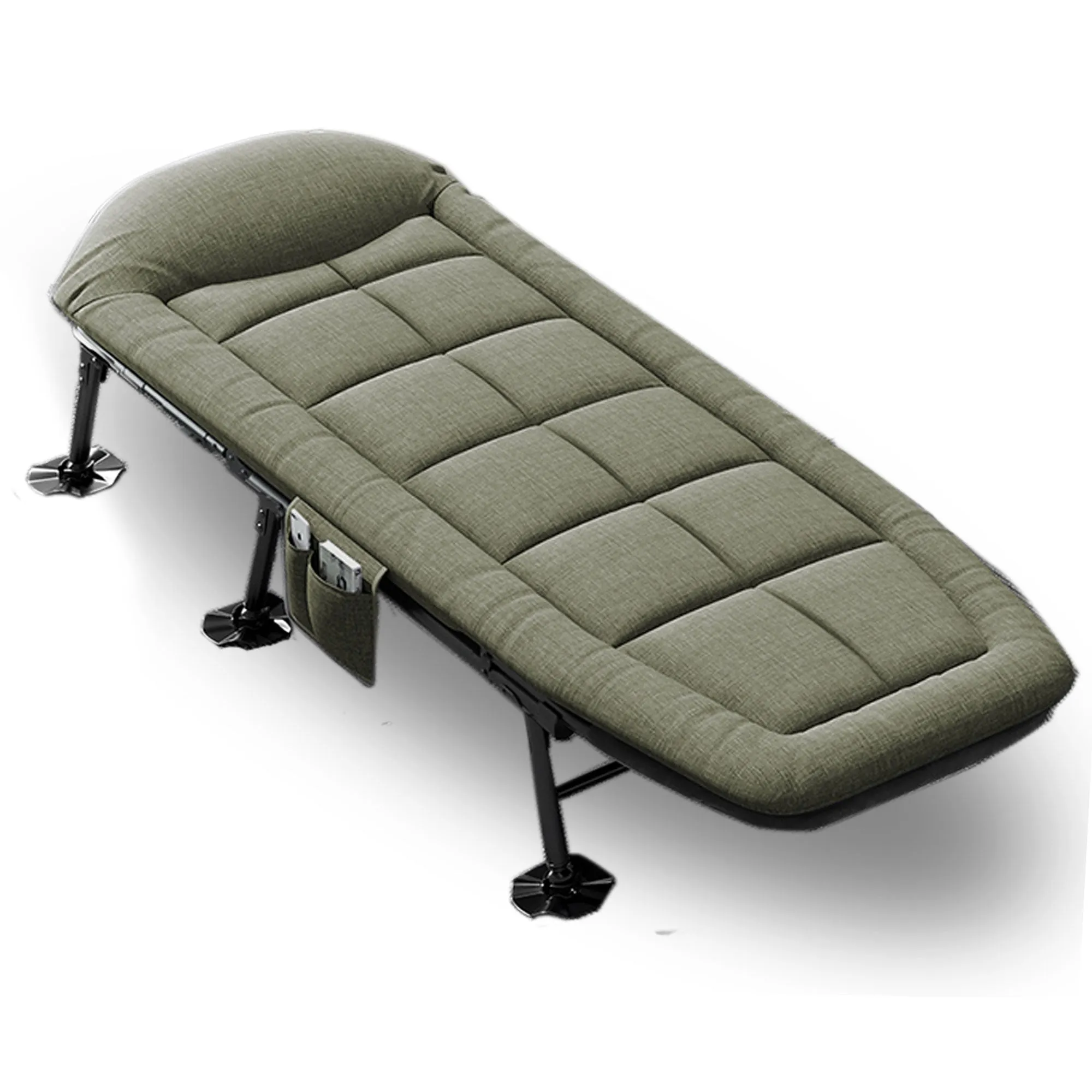 Folding Foldable Portable Camping Bed Cot Recliner Chair Beach Single Outdoor Stretcher