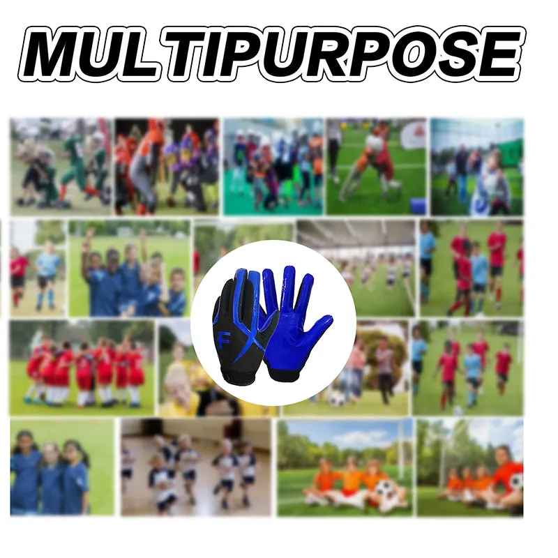 Football Gloves Youth Non-Slip Palm Receivers