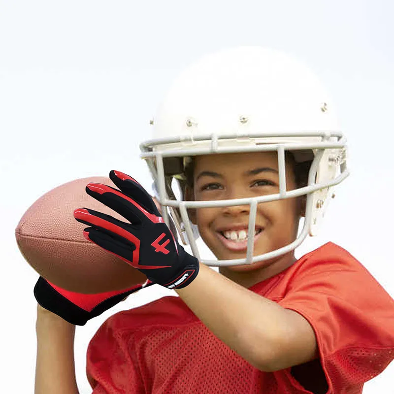 Football Gloves Youth Non-Slip Palm Receivers