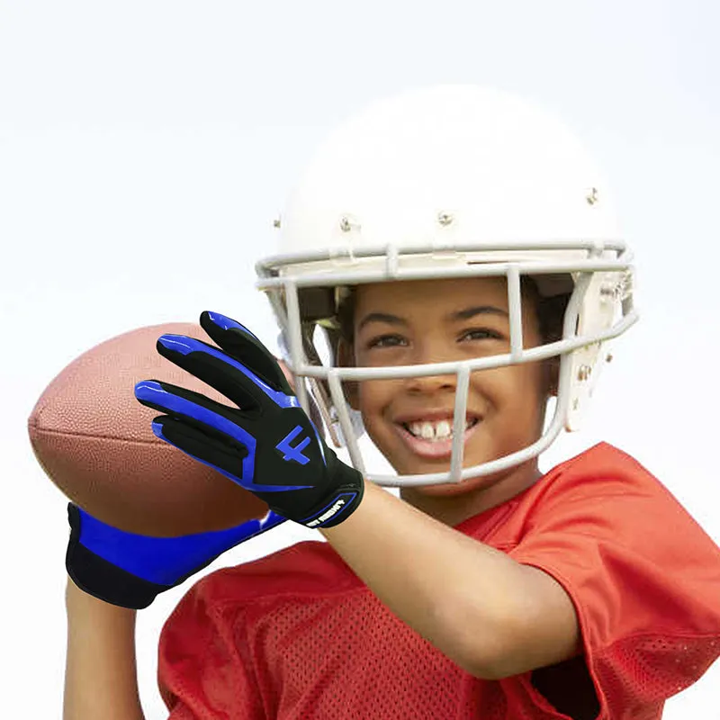 Football Gloves Youth Non-Slip Palm Receivers