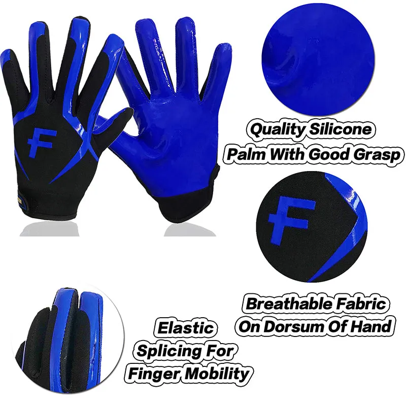 Football Gloves Youth Non-Slip Palm Receivers