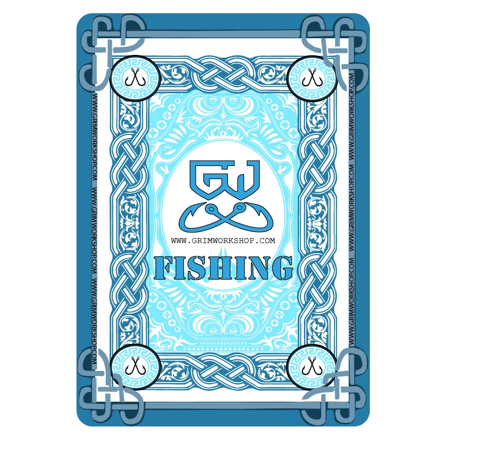 Grim Survival Playing Cards Fishing Deck : 54 Survival Fishing Playing Cards