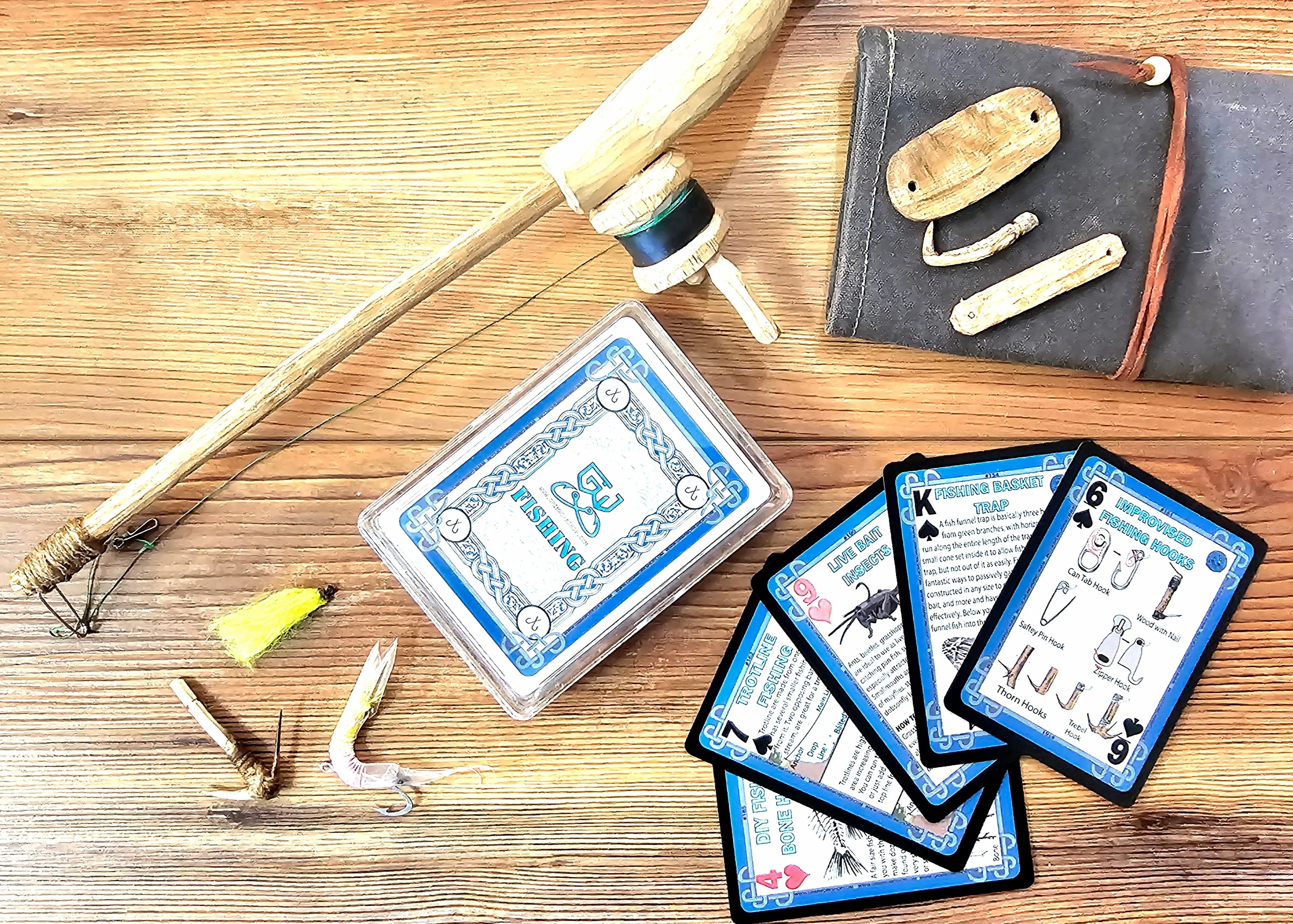Grim Survival Playing Cards Fishing Deck : 54 Survival Fishing Playing Cards