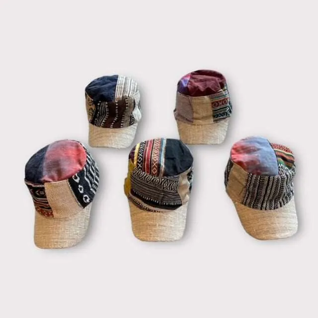 Hemp Baseball Cap - Patchwork
