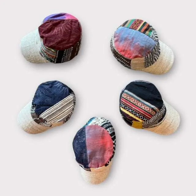Hemp Baseball Cap - Patchwork