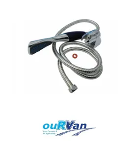Jayco Caravan Hand Held Shower Kit Hose   Rose   Bracket C6323