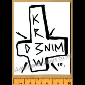 KR3W Skateboard Sticker