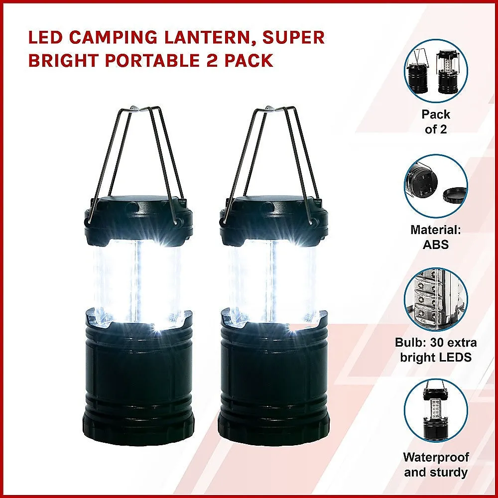 LED Camping Lantern Super Bright Portable - 2 Pack