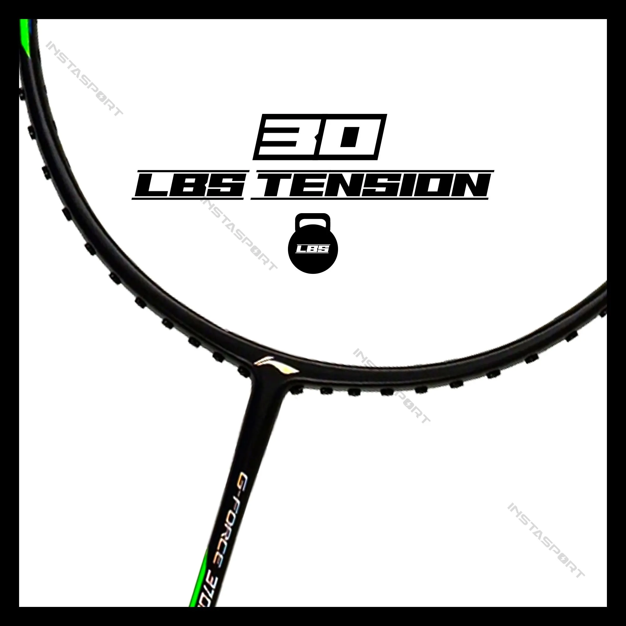 Li-Ning GForce 3700 Superlite Badminton Racket (Black/Amber)