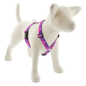 Lupine Reflective Roman Dog Harness 1" Wide 24"-38" Girth Pink Paws