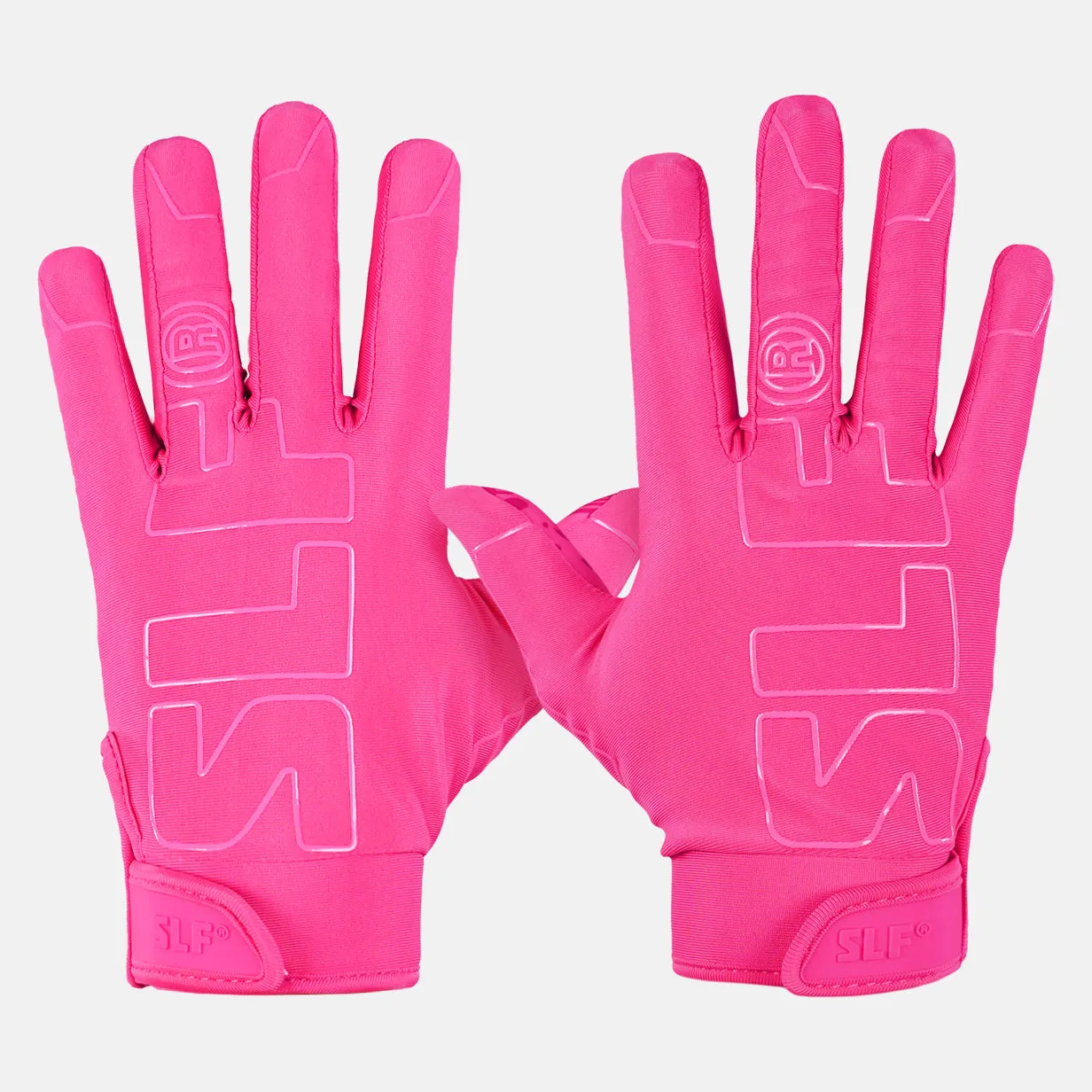 Neon Pink Sticky Football Receiver Gloves