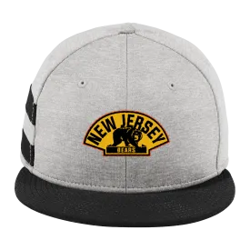 NJ Bears New Era Shadow Heather Striped Flat Bill Snapback Cap