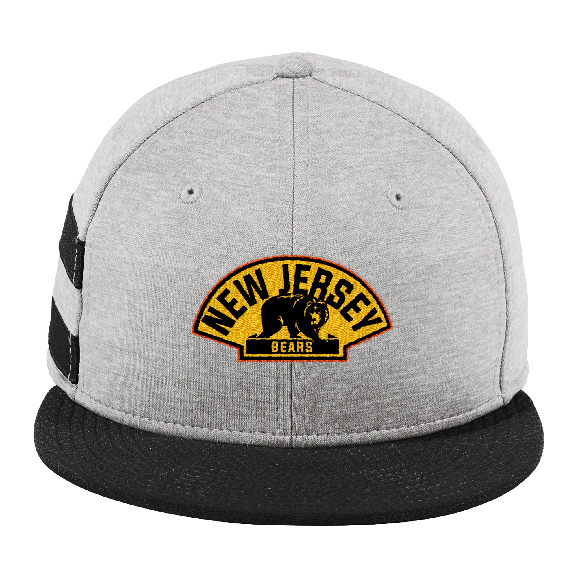 NJ Bears New Era Shadow Heather Striped Flat Bill Snapback Cap
