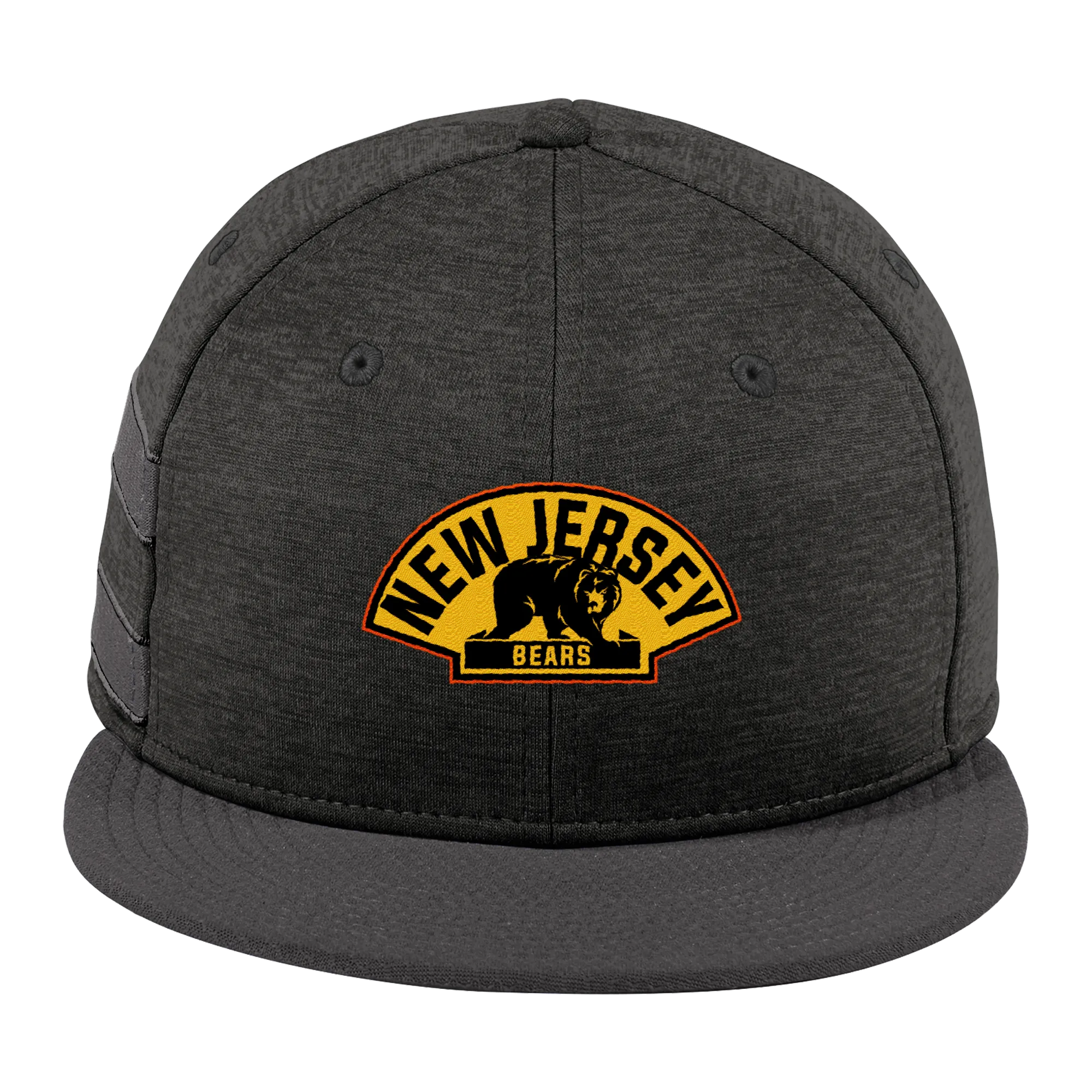 NJ Bears New Era Shadow Heather Striped Flat Bill Snapback Cap