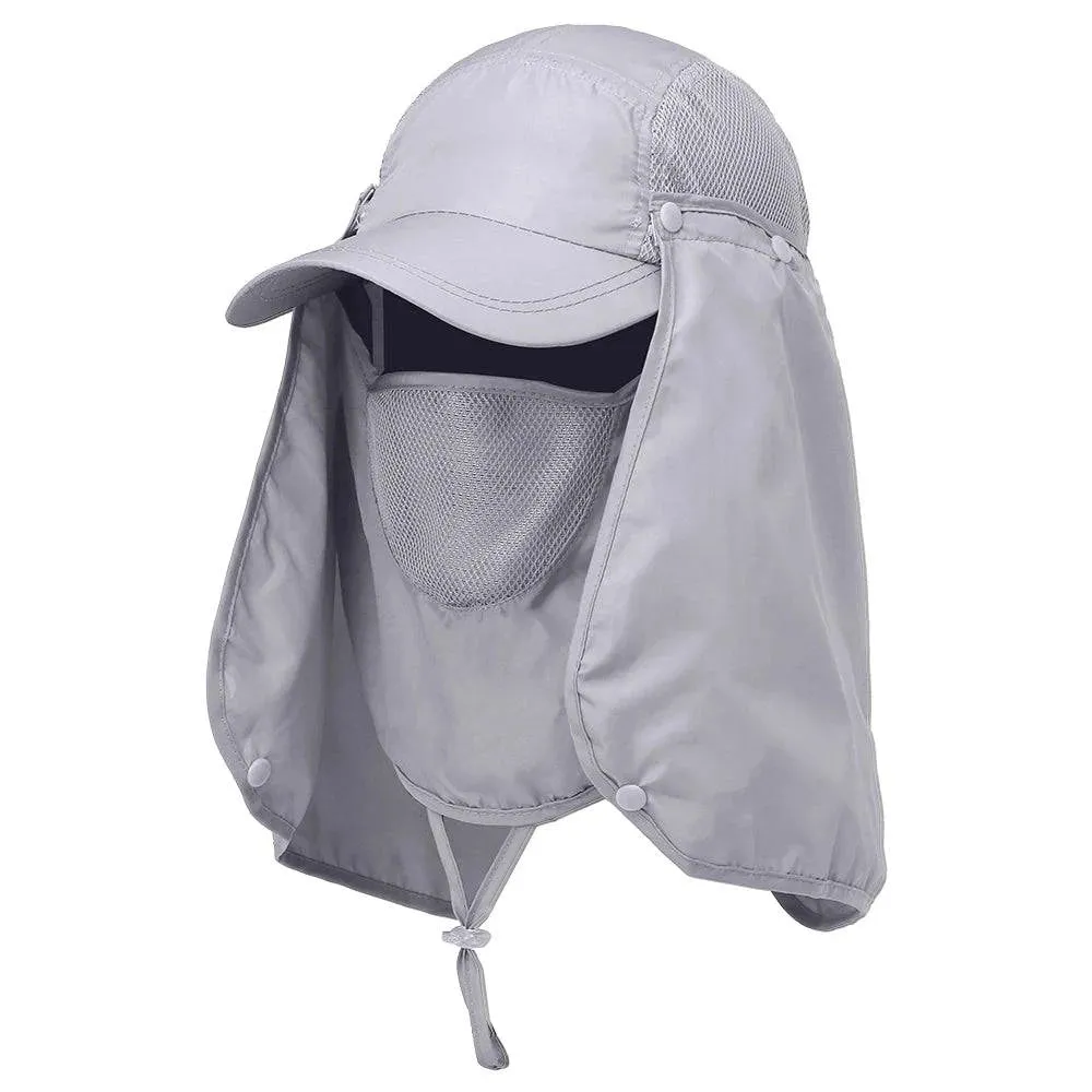 Outdoor Sport Hiking Visor Hat UV Guard Face Neck Cover Fishing Sun Protection Cap For Camping Climbing