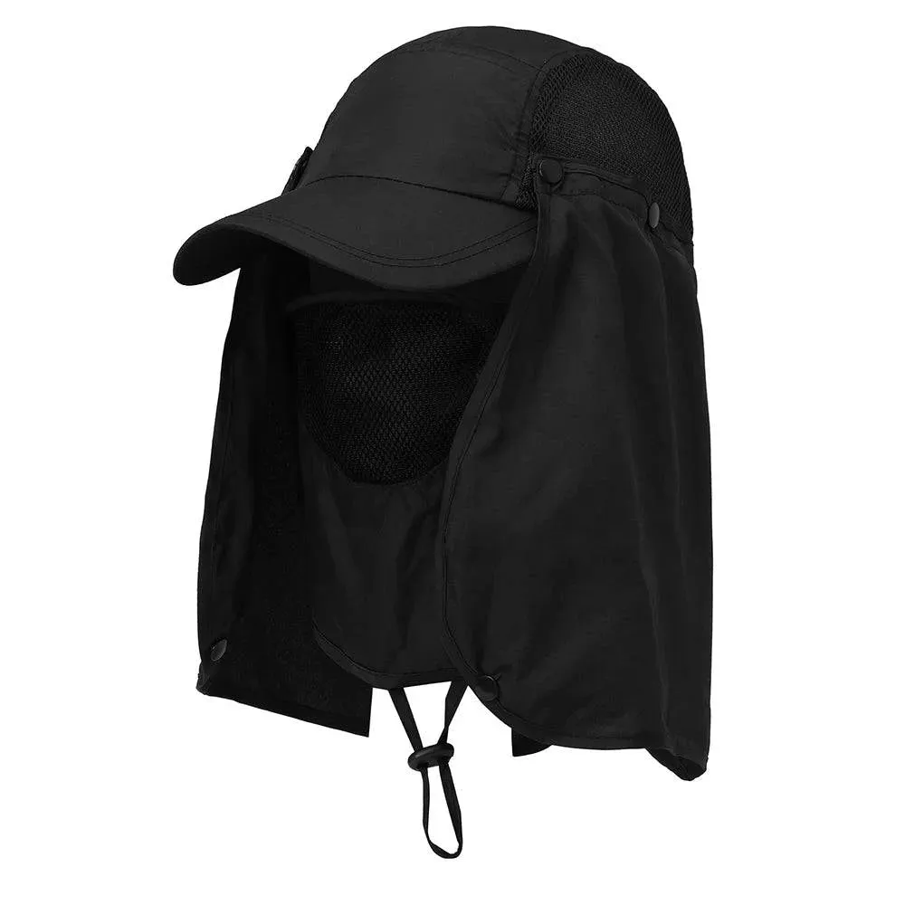 Outdoor Sport Hiking Visor Hat UV Guard Face Neck Cover Fishing Sun Protection Cap For Camping Climbing