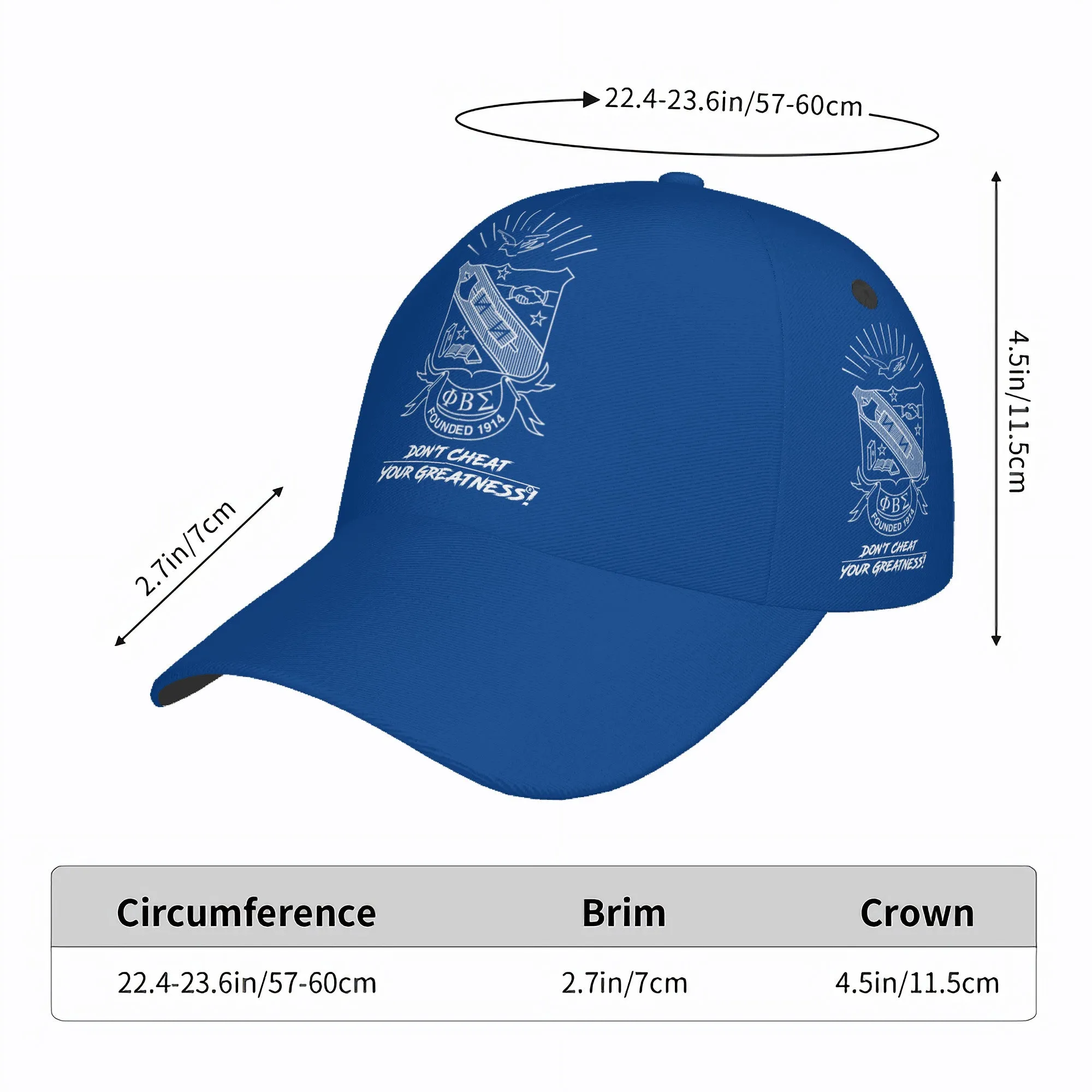 Phi Beta Sigma Inc, Curved Brim Baseball Cap (AOP)