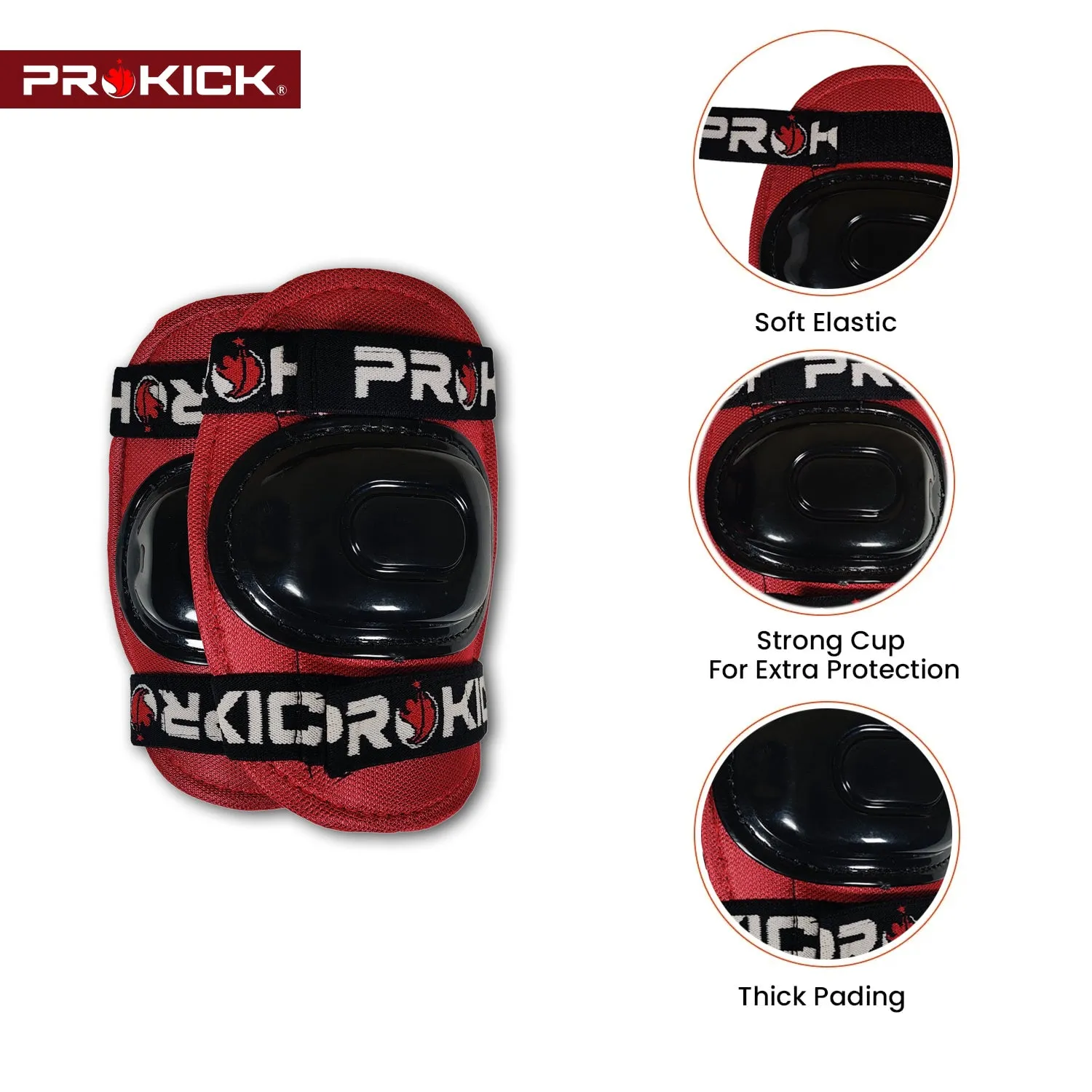 Prokick Protective Set - Knee & Elbow Guard (Suitable for Cycling, Skating and Riding)