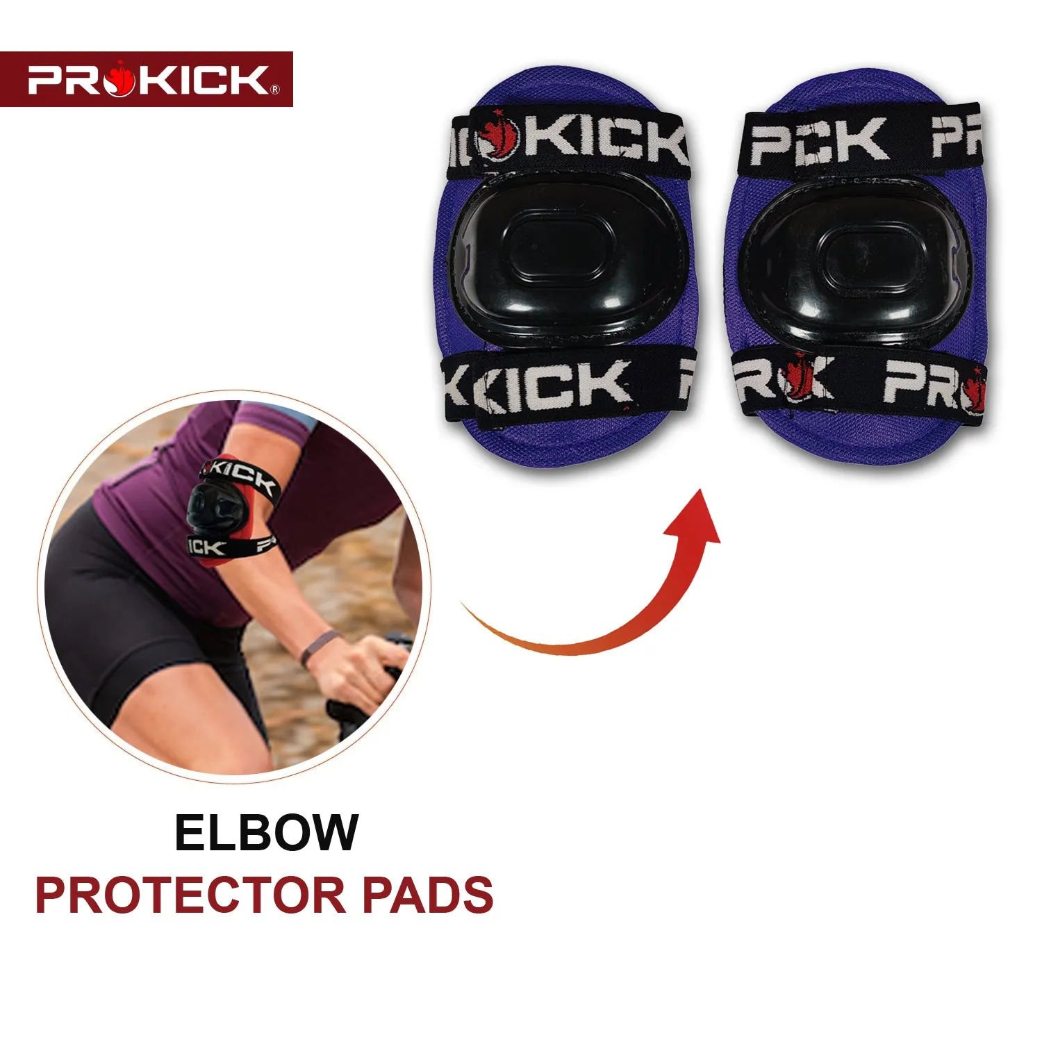 Prokick Protective Set - Knee & Elbow Guard (Suitable for Cycling, Skating and Riding)