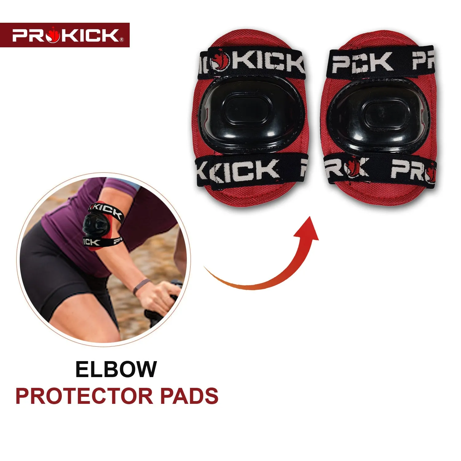 Prokick Protective Set - Knee & Elbow Guard (Suitable for Cycling, Skating and Riding)