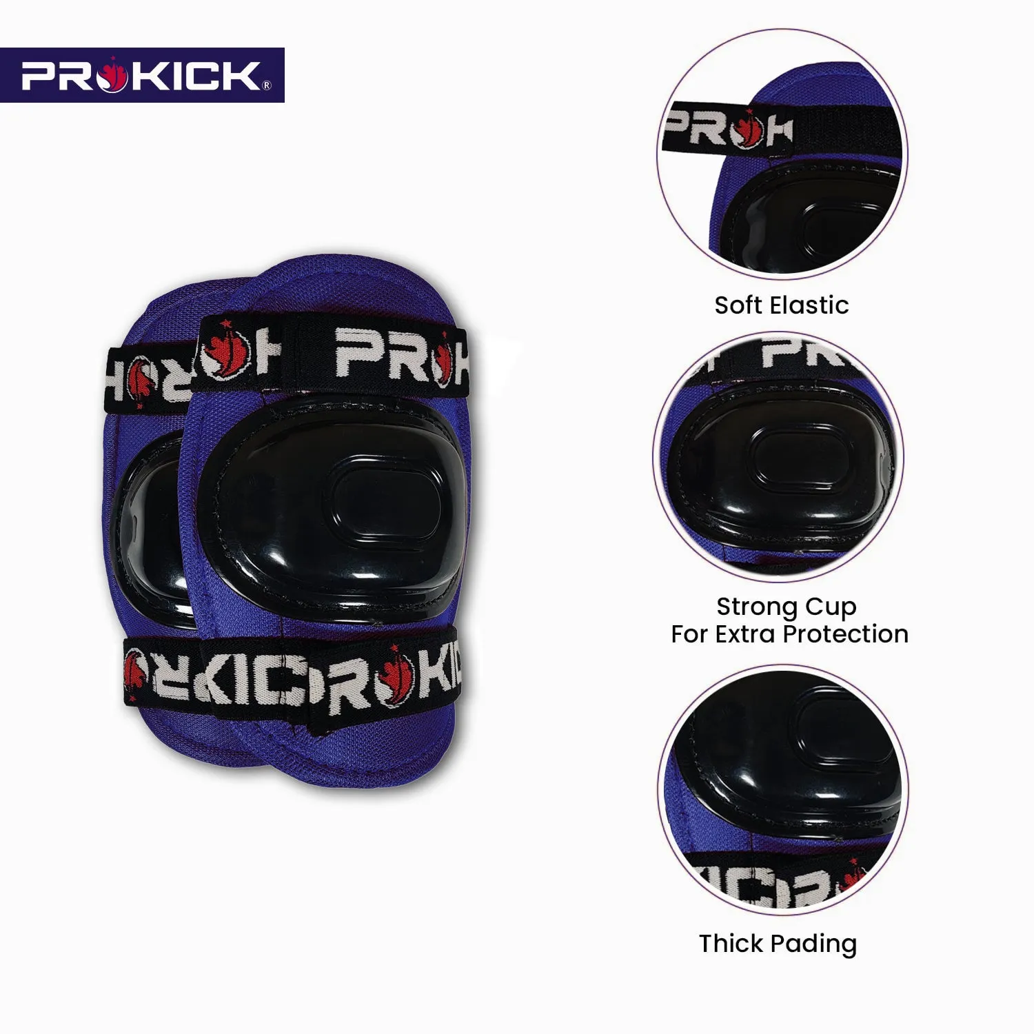 Prokick Protective Set - Knee & Elbow Guard (Suitable for Cycling, Skating and Riding)