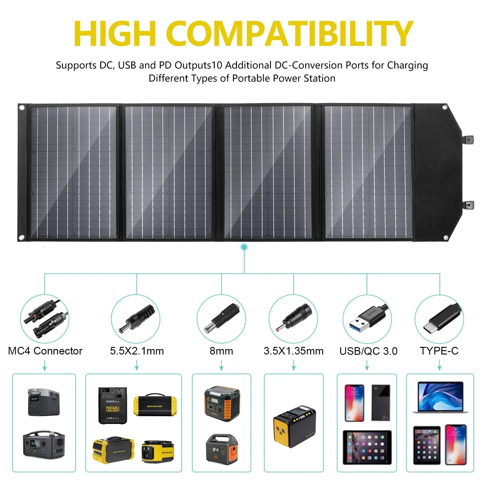 ROCKSOLAR Utility Pro 300W 333Wh Portable Solar Generator Kit