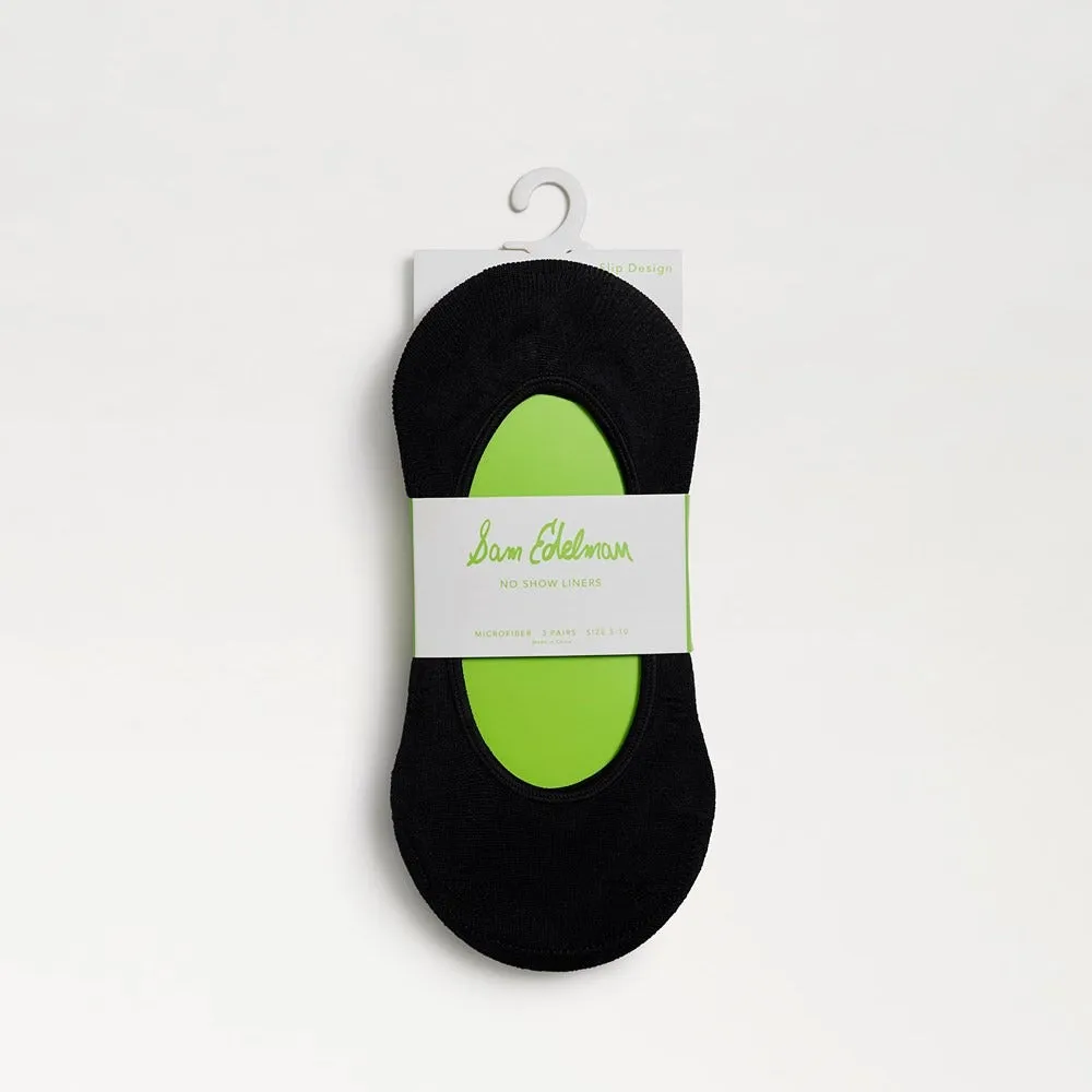 Sam Edelman No Show Socks for Women - 3 Pack Microfiber Nylon Sock Lightweight Low Cut Socks, Everyday Foot Liner Socks Women