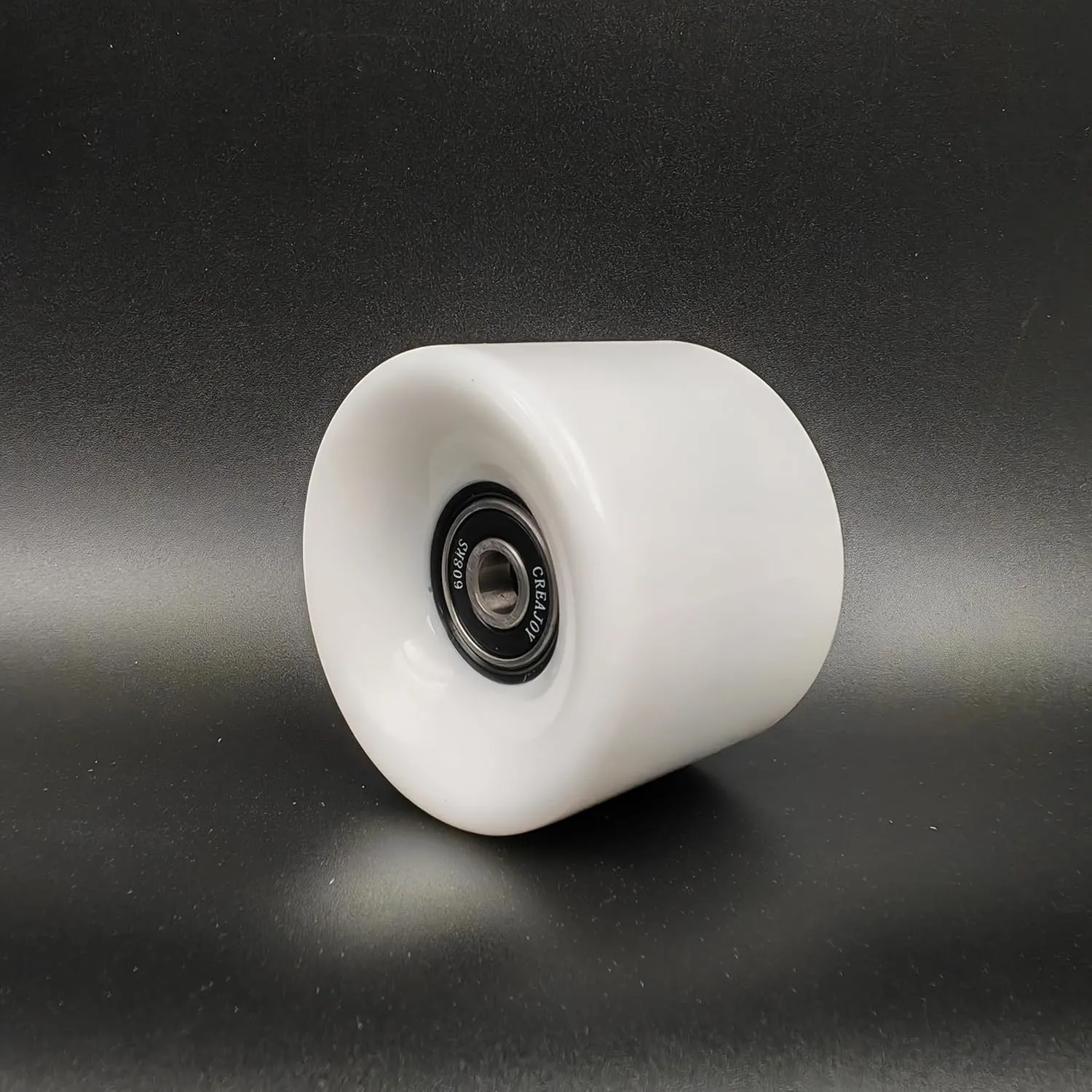 Skateboard Wheels with Bearings, 60mm 92a Hardness, Set of 4 (White)