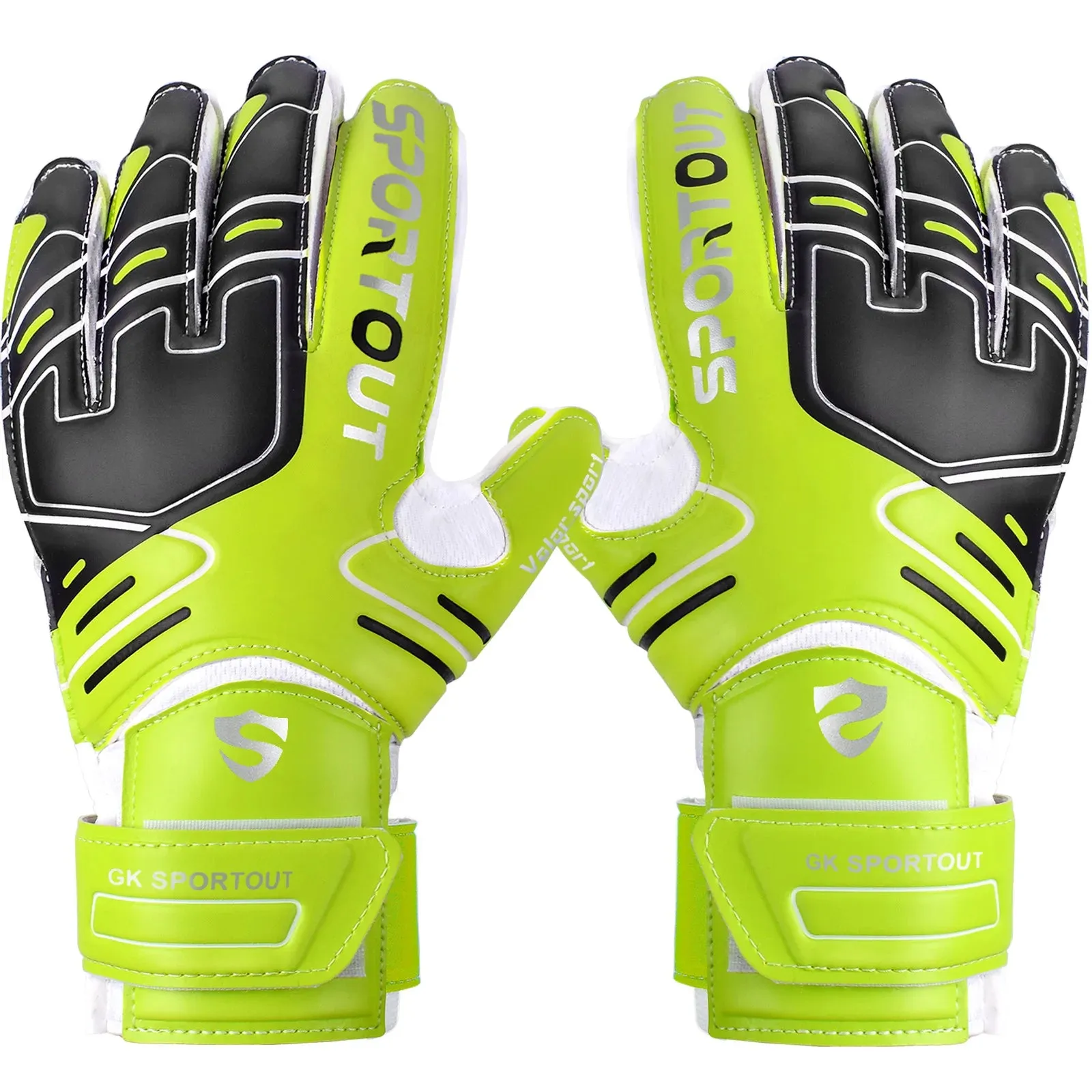 SPORTOUT  Goalkeeper Gloves – Strong Grip, Durable 4 3MM Latex with Finger Protection