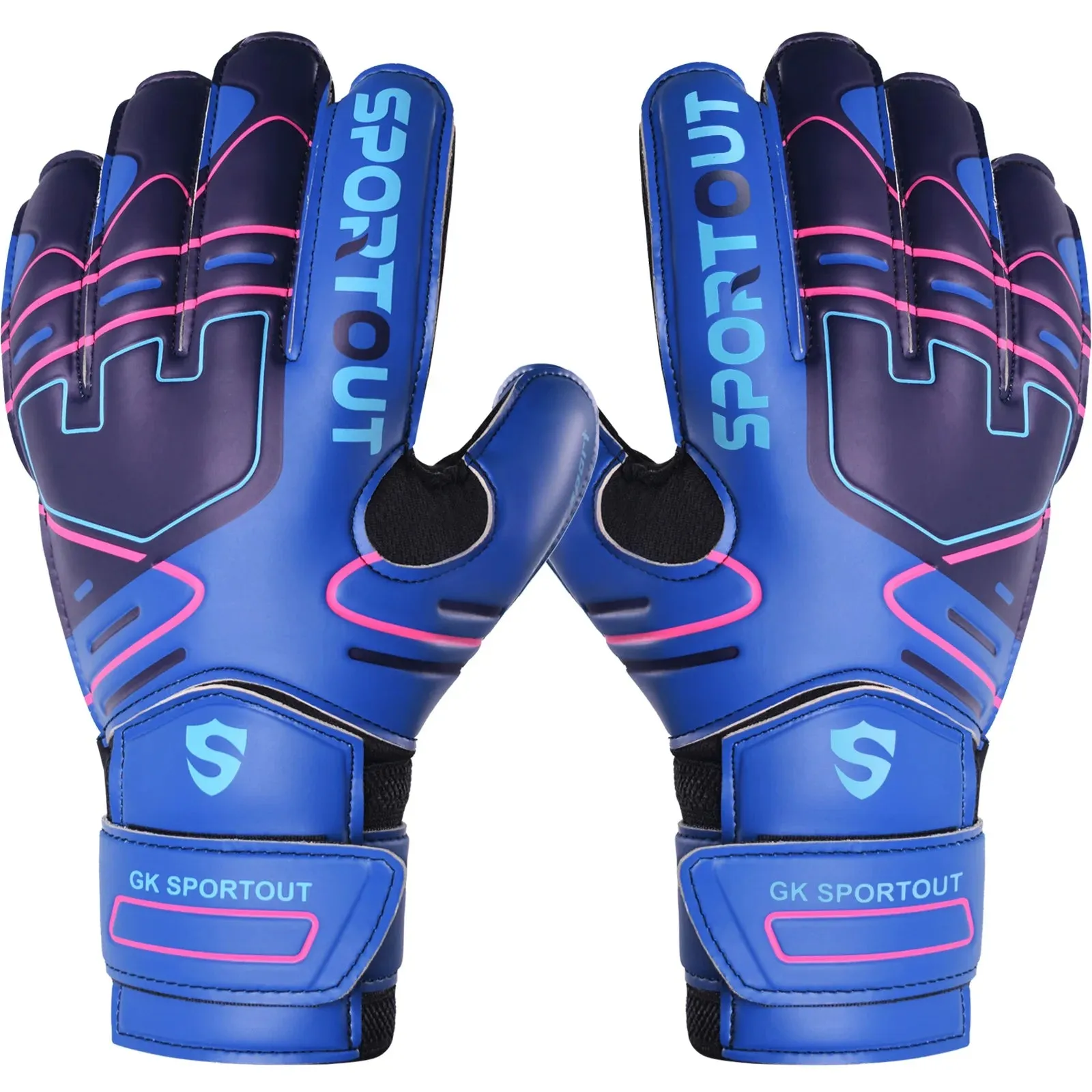 SPORTOUT  Goalkeeper Gloves – Strong Grip, Durable 4 3MM Latex with Finger Protection