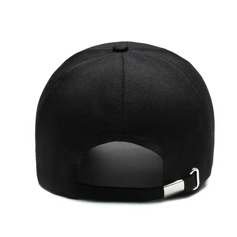 Sports Solid Color Adjustable Baseball Cap with Long Visor and Print - SF0797