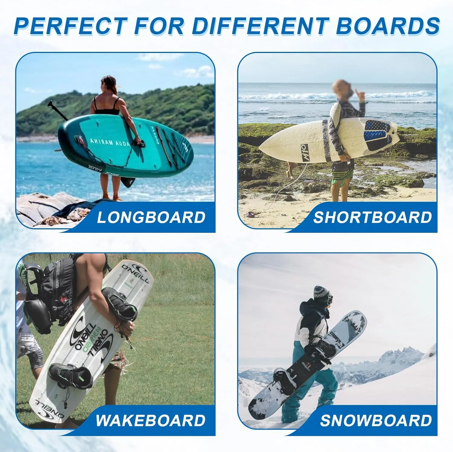 Surfboard Wall Mount - Vertical 4/6 Arms Storage with Rubber Mat, Paddle Rack for SUP, Ski, Skateboards